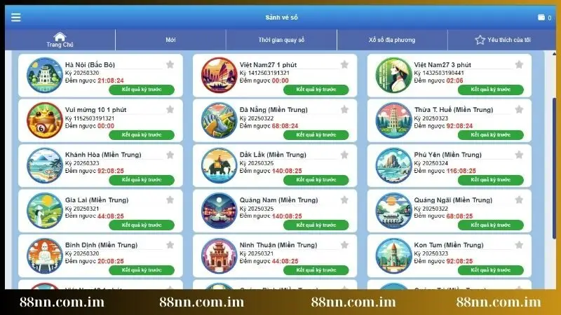 Các loại xổ số trực tuyến phổ biến tại 88NN