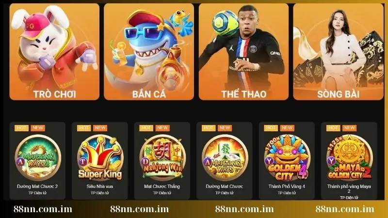 Trải nghiệm kho game cực hot khi đăng ký 88NN