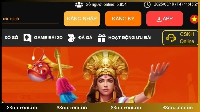 Vào giao diện sẽ thấy biểu tượng tải app trên màn hình